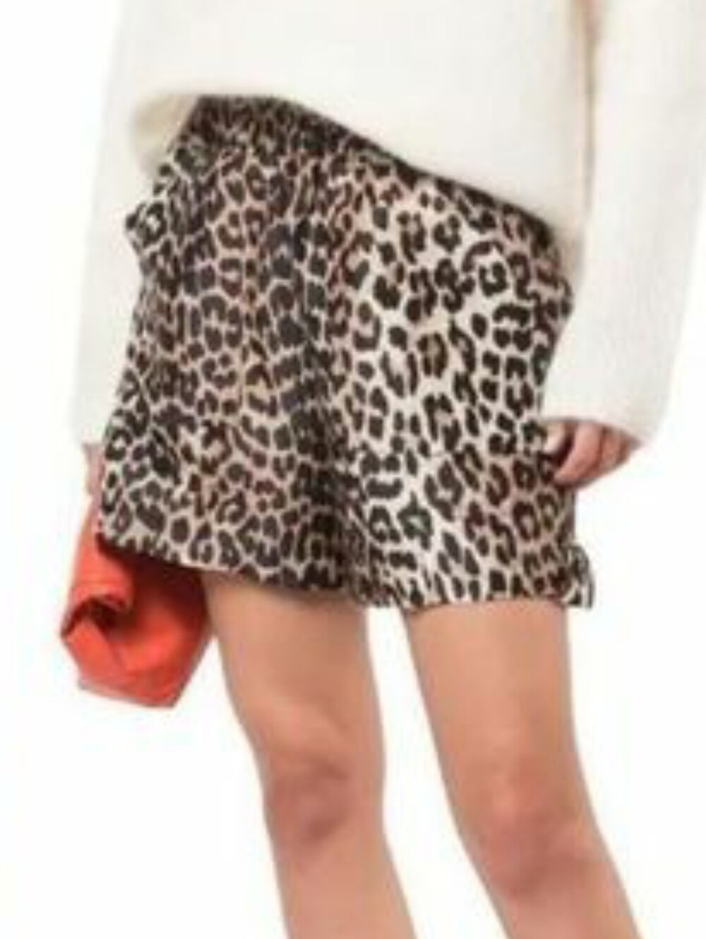 Ganni Pull On Leopard Print Cotton Silk Shorts Size 42 (10/12)
